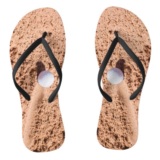 Tongs Golf Ball Sand Bunker Funny Custom Created (Semelle)