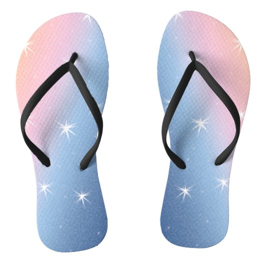 Tongs Gradient rose bleu avec étoiles (Semelle)