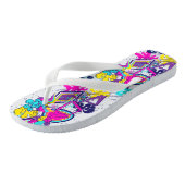 Tongs Graffiti coloré motif | plage de sport actif (Incliné)
