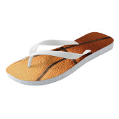 Tongs Grand Basket-Ball Orange, Flip Flops (Incliné)