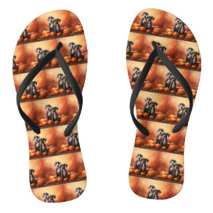 Tongs Grand Chiot Danse Automne Délice Citrouille