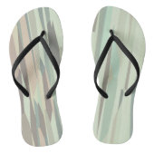 Tongs Grandes Abstraites vertes et pêche (Semelle)