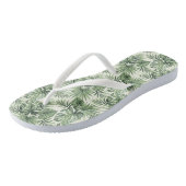Tongs Green Tropical Palm Feuille Motif (Incliné)