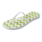 Tongs Green Zigzag, Green Chevron, Motif géométrique (Incliné)