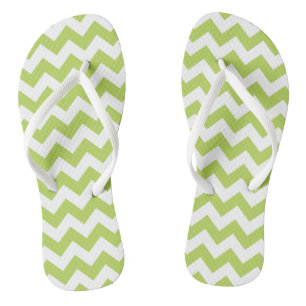 Tongs Green Zigzag, Green Chevron, Motif géométrique