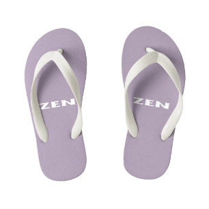 Tongs gris blanc zen