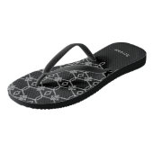 Tongs Gris corde décorative clôture noir (Incliné)