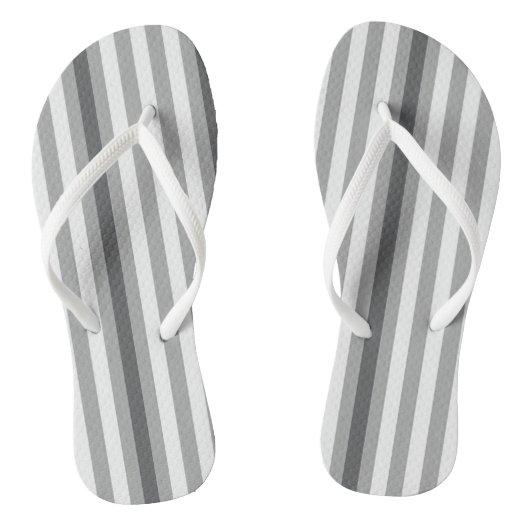 Tongs gris et blanc rayés (Semelle)