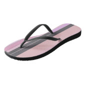 Tongs Gris et rose abstrait (Incliné)