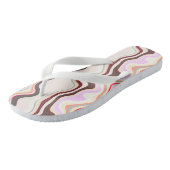 Tongs Gris et rose ondulé (Incliné)