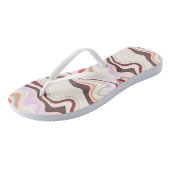 Tongs Gris et rose ondulé (Incliné)