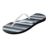 Tongs Gris Navy Rose Rayé (Incliné)