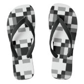 Tongs Gris Noir et Blanc Patchwork (Semelle)