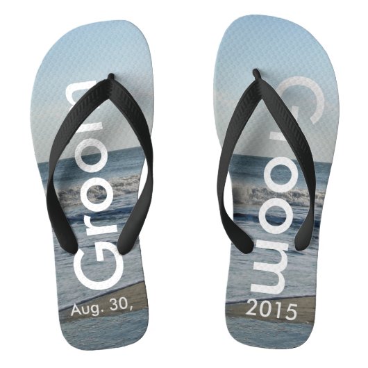 Tongs Groom Ocean Waves Beach Sand (Semelle)