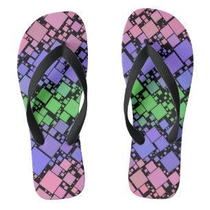 Tongs Groovy Boho Rétro Mod Géométrique Fierté Trigender