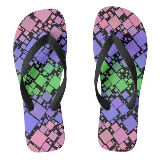 Tongs Groovy Boho Rétro Mod Géométrique Fierté Trigender (Semelle)