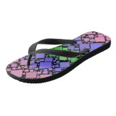 Tongs Groovy Boho Rétro Mod Géométrique Fierté Trigender (Incliné)