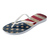 Tongs Grunge American Flag 4 juillet (Incliné)