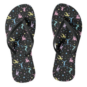 Tongs Gymnastique Féminine Gymnastes avec Étoiles