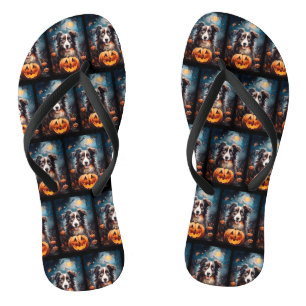 Tongs Halloween Berger Australien Avec La Peur Citrouill