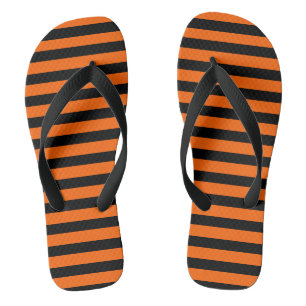 Tongs Halloween noir et orange