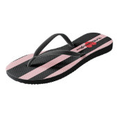 Tongs HAMbWG - Flip-Flop - Black Large Strip Heart Logo (Incliné)