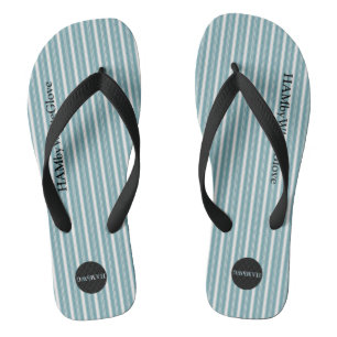Tongs HAMbyWG - Flip-Flops - Aqua Stripe