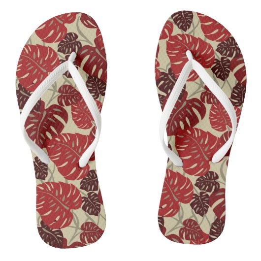 Tongs Hanger Cliff Hawaiian Monstera Leaf (Semelle)