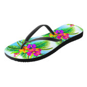 Tongs Hawaï Tropical Motif sans couture (Incliné)