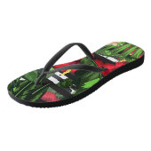 Tongs Hibiscus et palmiers (Incliné)