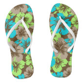 Tongs Hibiscus Hawaiian Floral Aloha Chemise Imprimer (Semelle)