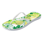Tongs Hibiscus Jungle Hawaiian Tropical Floral (Incliné)