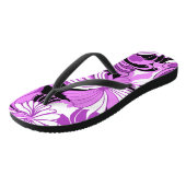 Tongs Hibiscus Jungle Hawaiian Tropical Floral (Incliné)