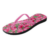 Tongs Hibiscus rose Tropical (Incliné)