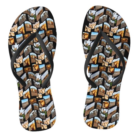 Tongs Highland Cow Montage, (Semelle)