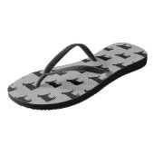 Tongs Holstein Cow Silhouettes Motif Fun Farmer (Incliné)