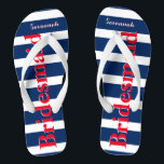 Tongs Homme d'honneur Rouge Blanc Bleu<br><div class="desc">Rouge moutarde Blanc et Bleu Motif - Changez dans n'importe quelle couleur en cliquant sur personnaliser. Et dis tout ce que tu veux. Faites-en un de ces flip flops qui ont VOTRE message sur eux. Parlez de la plage !</div>