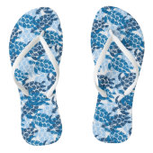 Tongs Honu Sea Turtle Hawaiian Tapa Indigo (Semelle)