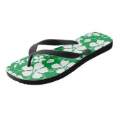 TONGS HULA HAWAIEN (HIBISCUS) VERT (Incliné)