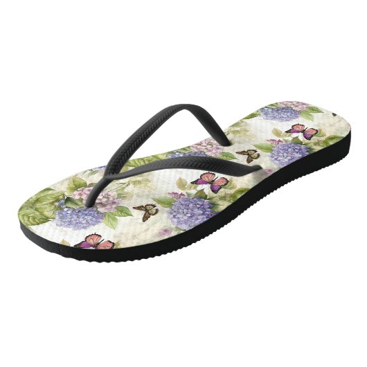 Tongs Hydrangée céleste violette (Incliné)