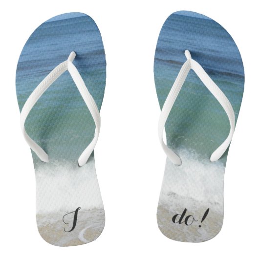 Tongs "I Do" Tropical Beach Flip Flops (Semelle)