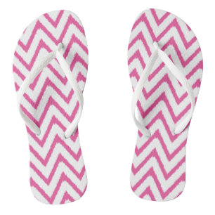 Tongs Ikat Chevron en rose Sandales