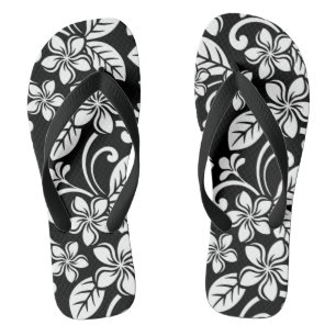 TONGS ÎLE PLUMERIA (NOIR)