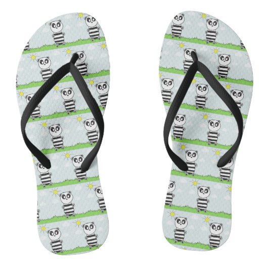 Tongs Illustration de Panda Mignon (Semelle)