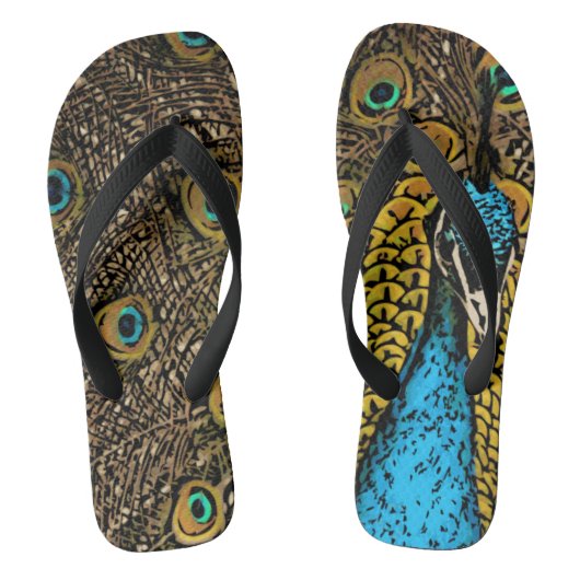 Tongs Illustration Peacock Splendor (Semelle)