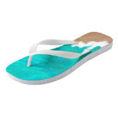 Tongs Illustration "Shores of Paradise" de la mer Turquo (Incliné)