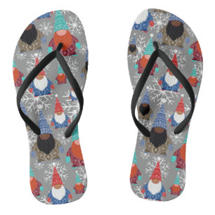 Tongs Illustrations de flocon de neige Gnome Motif de No