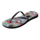 Tongs Illustrations de flocon de neige Gnome Motif de No (Incliné)