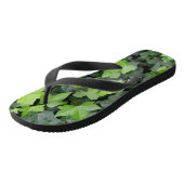Tongs Impression botanique verte Ivy (Incliné)