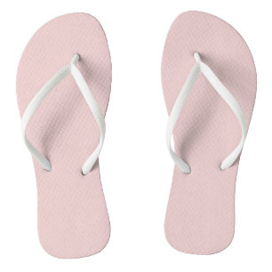 Tongs Impression de couleur unie pastel Pot-pourri rose
